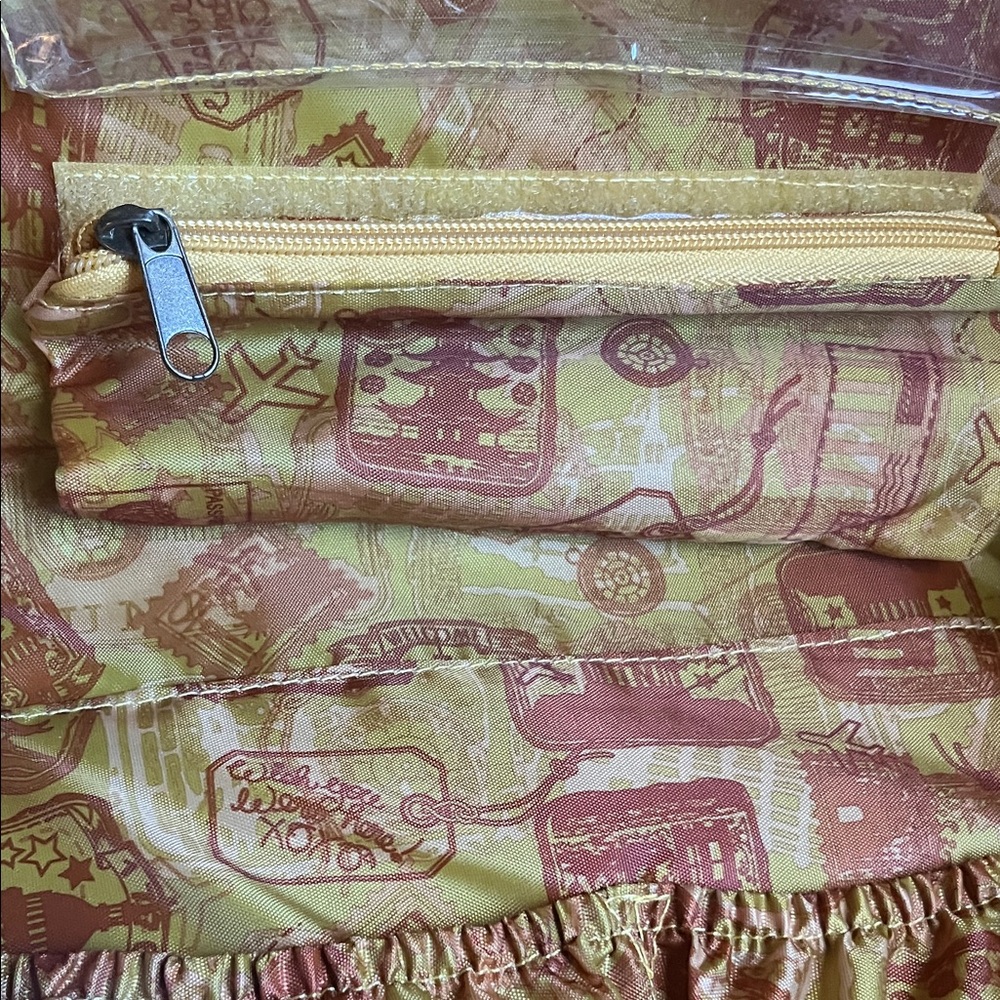 Samantha Brown Burgundy Nylon Travel Set Cosmetic Toiletry Crossbody Bag - Picture 8 of 11